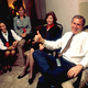 President Bush watches the results of Tuesday's primaries on television.